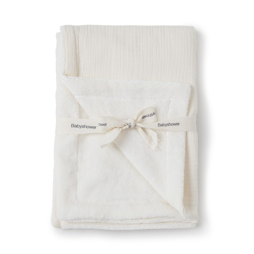 [9505168438463] Couverture printemps - Babyshower - Ivory powder