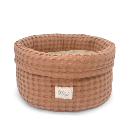 [9504515526648] Panier de rangement - Babyshower - Petit gofre cinnamon