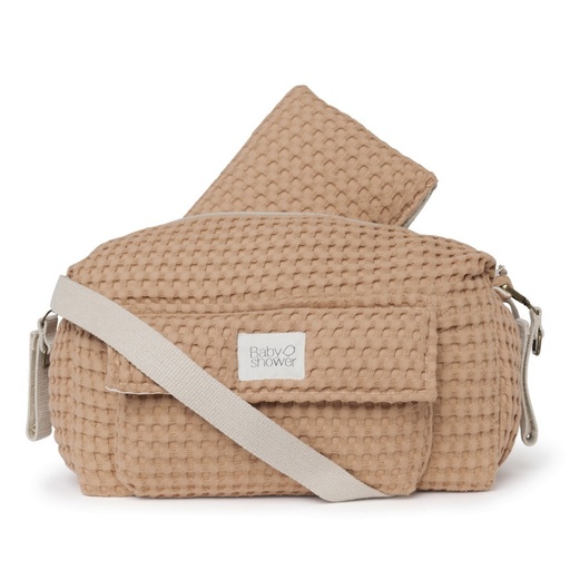 [9502859669526] Sac à langer - Babyshower - Camila gofre cinnamon