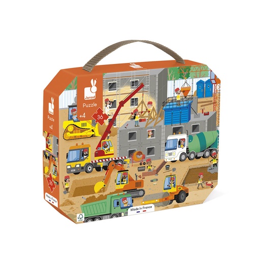[3700217326043] Puzzle - Janod - Chantier 36 pièces