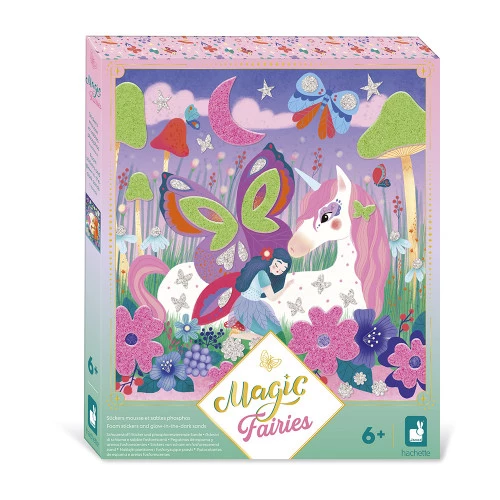 [3700217391744]   Kit Créatif - Janod - Stickers et Sable Phospho Magic Fairies