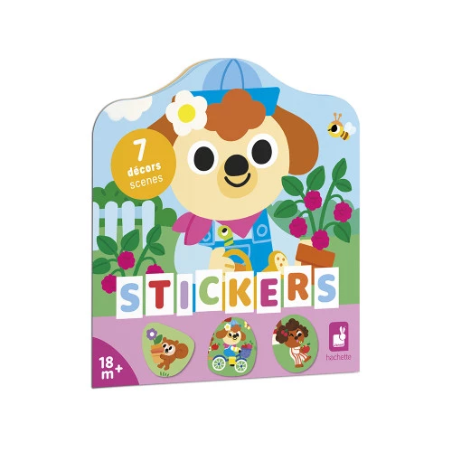 [3700217391997] Cahier de stickers - Janod - Décore le jardin 