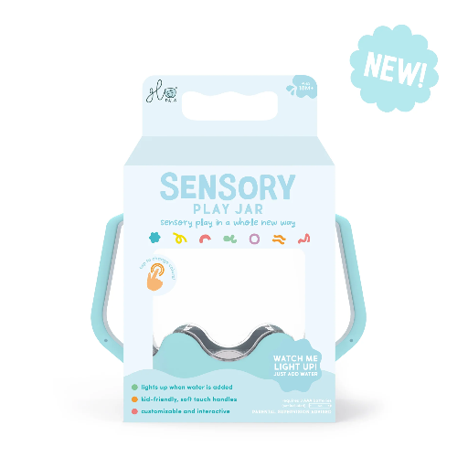 [850016823809] Bocal de jeu sensoriel - Glo Pals - Bleu 