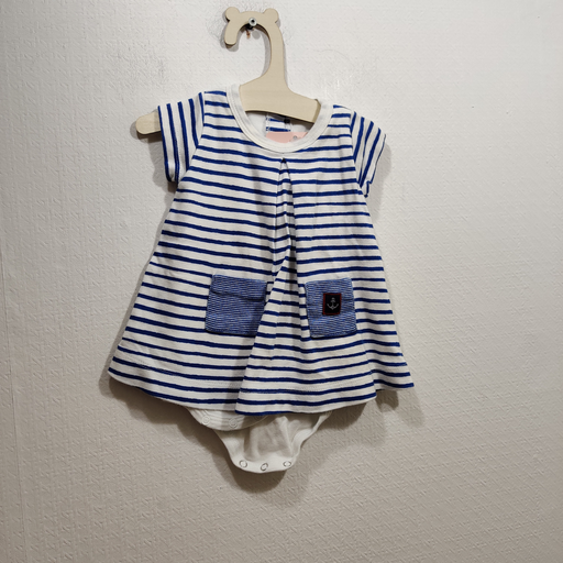 [V04969] Robe - Petit bateau - 1 mois 