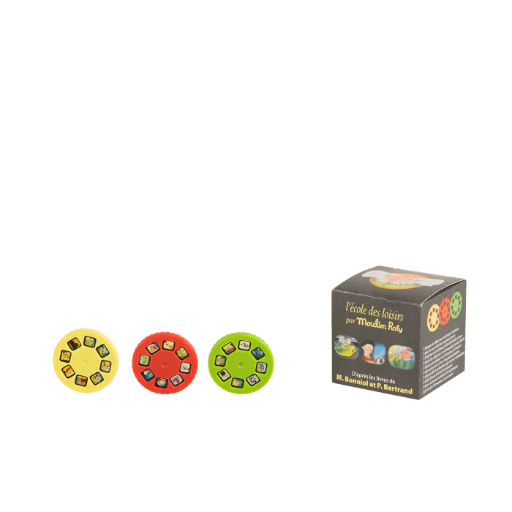 [3575678943838] Boîte de 3 disques pour lampe à histoires - Moulin Roty - L'école des loisirs (cornebidouille) 