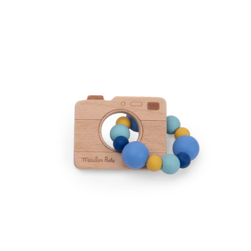 [3575676840511] Anneau de dentition en bois et silicone - Moulin Roty - Appareil photo 