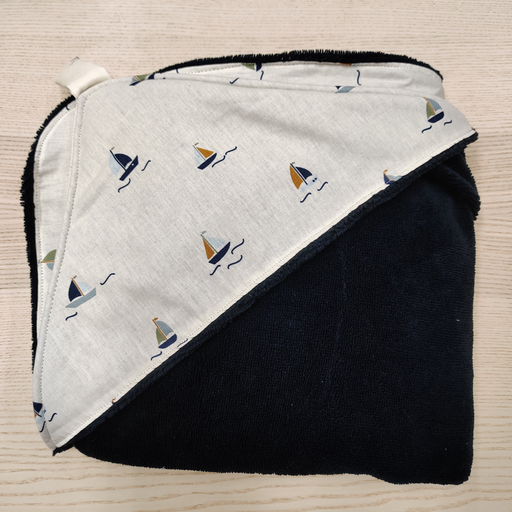 [FC034] Cape de bain - Fleur de coton - Bateau 
