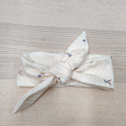 [FC043] Bandeau - Fleur de coton - Myrtille 
