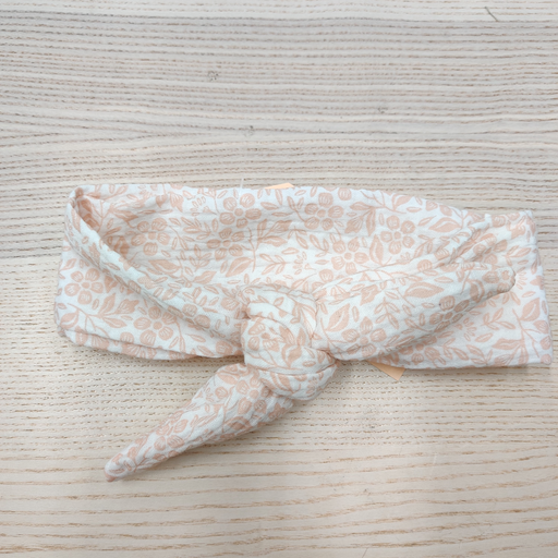 [FC047] Bandeau - Fleur de coton - Feuillage rose 