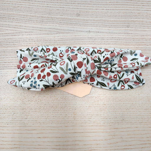 [FC048] Bandeau - Fleur de coton - Fleuris rouge 