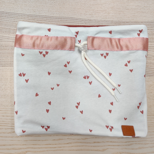 [ST007] Col mi-saison avec prénom - Stela -  coeurs rouges   (2/10 ans)     