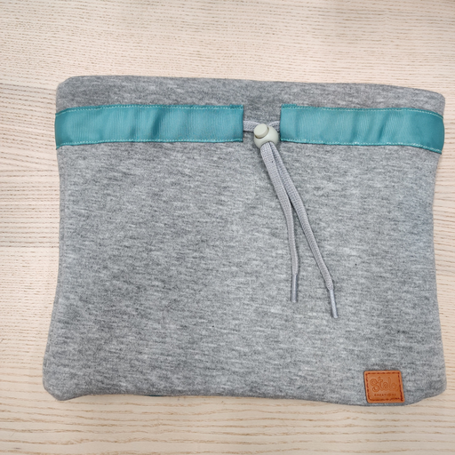 [ST011] Col mi-saison avec prénom - Stela -  Gris/bleu (2/10 ans)        