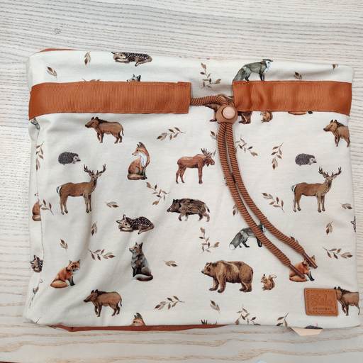 [ST016] Col mi-saison avec prénom - Stela -  Animaux de la forêt  (2/10 ans)        