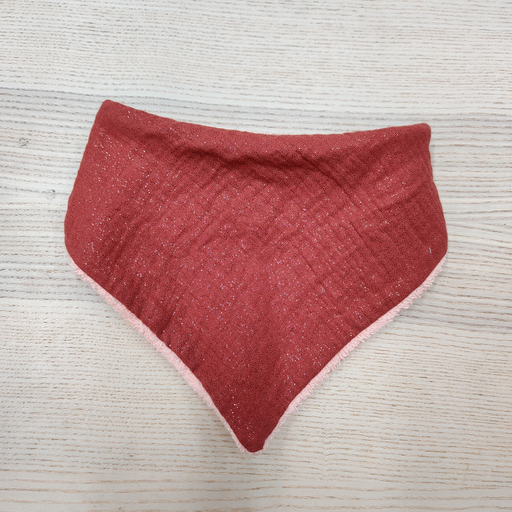 [ST024] Bandana mi-saison  - Stela - Rouge pailletés 