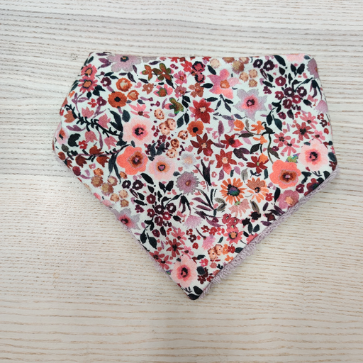[ST030] Bandana mi-saison - Stela -  Fleuris rose 
