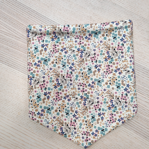 [ST048] Bandana XL mi-saison - Stela - Fleuris bleu, rose  