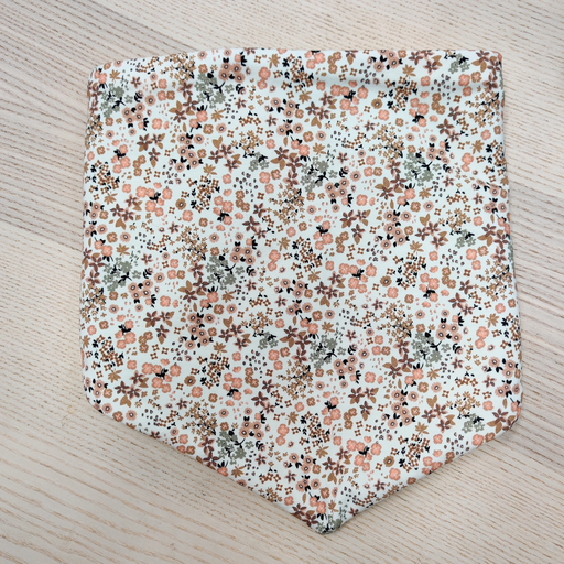 [ST049] Bandana XL mi-saison - Stela - Fleuris beige 