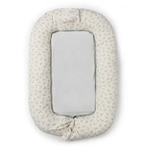 [9508369698681] Réducteur de lit - Babyshower - Babynest olive bloom