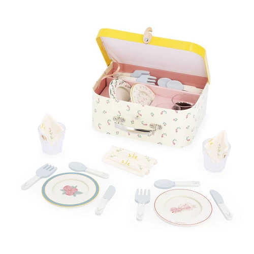 [3700217366377] Dinette en valisette - Janod - Mamie Soleil