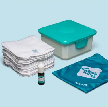Mini kit Complet 25 lingettes lavables - Cheeky wipes - Coton Blanc