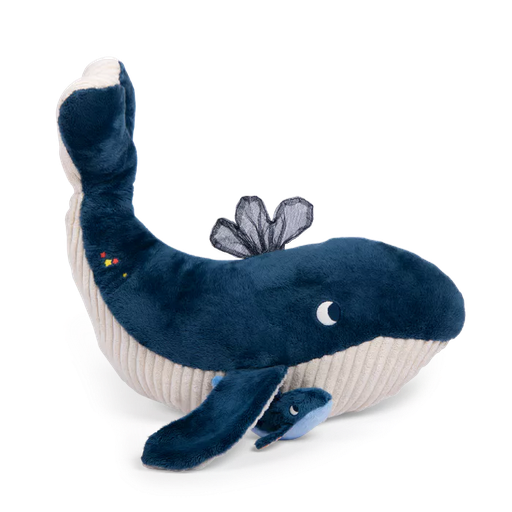[3575676760758] Peluche - Moulin Roty - Grande baleine d'activités 