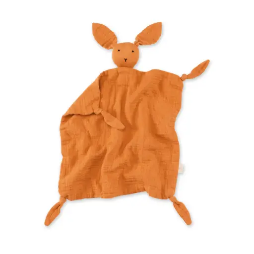 [5420010707822] Doudou Bunny - Bemini - 40x40cm pumpkin mousseline de coton  