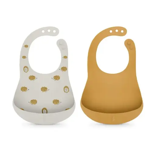 [8426420081252] Lot de 2 bavoirs silicone - Suavinex - Yellow