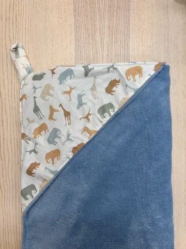 [FC058] Cape de bain - Fleur de coton - Animaux 90x90    