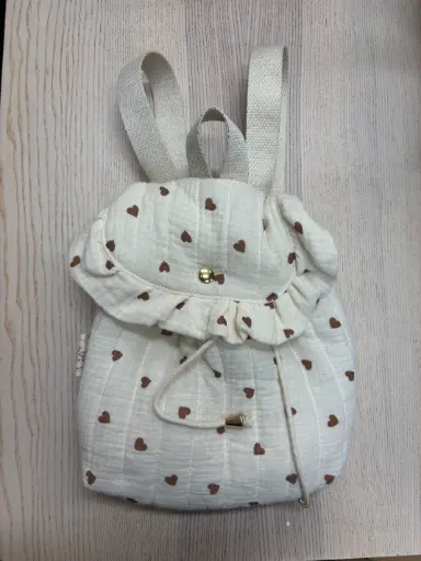 [FC059] Sac a dos - Fleur de coton - Coeurs 