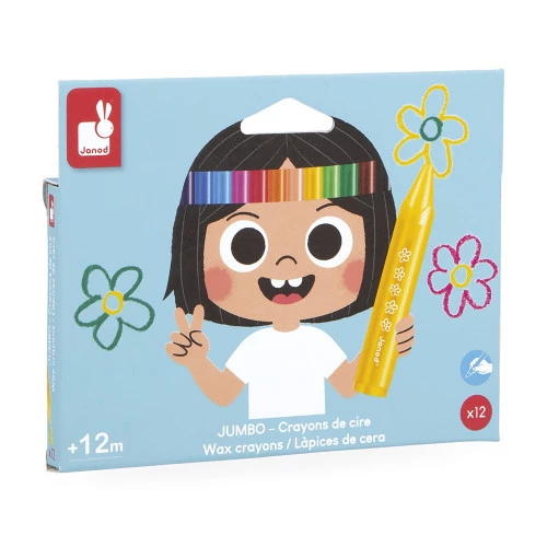 [3700217374013] Crayons de cire - Janod - x12