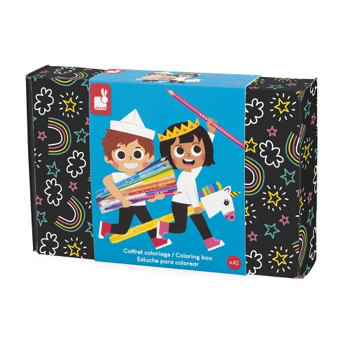 [3700217374198] Coffret de coloriage - Janod - x42