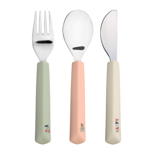 [4066239152701] Set de 3 couverts en inox - Lässig - Happy fruits cherry  