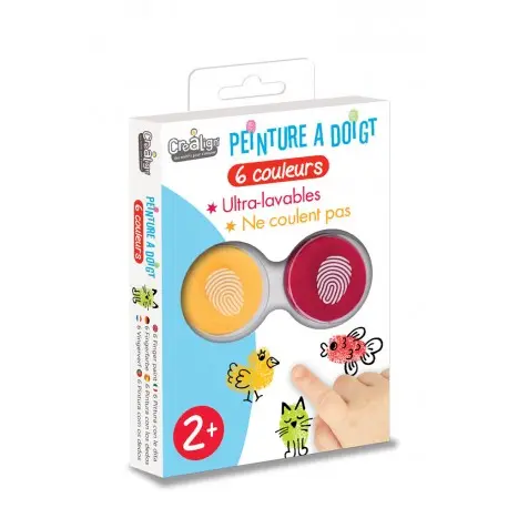 [3760119713914] Peinture à doigts - Créa Lign - 6 couleurs
