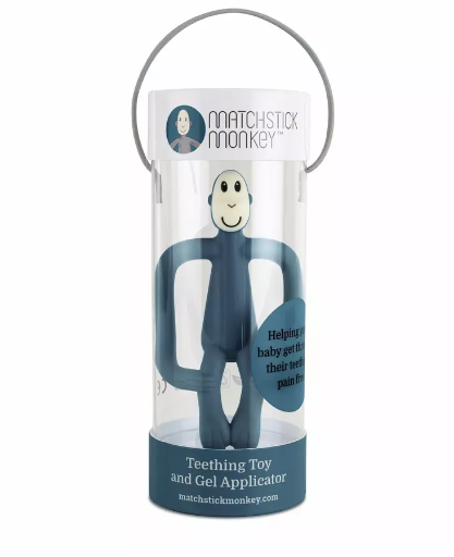 [705604684624] Jouet de dentition - Matchstick Monkey - Singe bleu marine 