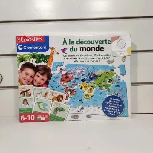 [P03147] Puzzle Quiz - Clementoni - A la découverte du monde