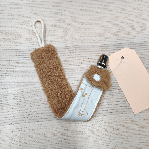 [FC076] Attache tétine - Fleur de coton - Mouton Savane