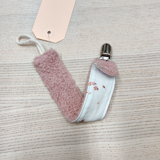 [FC080] Attache tétine - Fleur de coton - Mouton Fleurs 