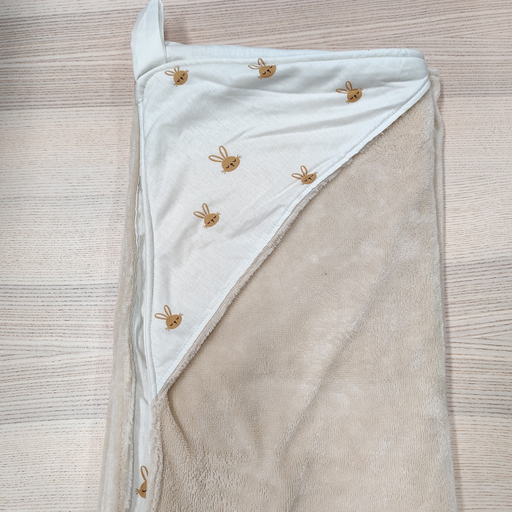 [FC106] Cape de bain - Fleur de coton - lapin 90x90   