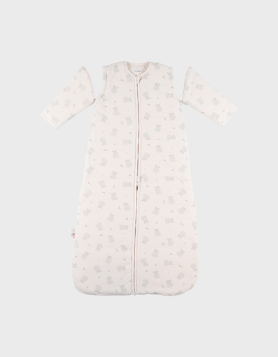 [5414220229496] Gigoteuse manches amovibles - Noukie's - Gaz de coton bio (6-24m) beige avec des vaches Tog 2-3,5 (100cm) 