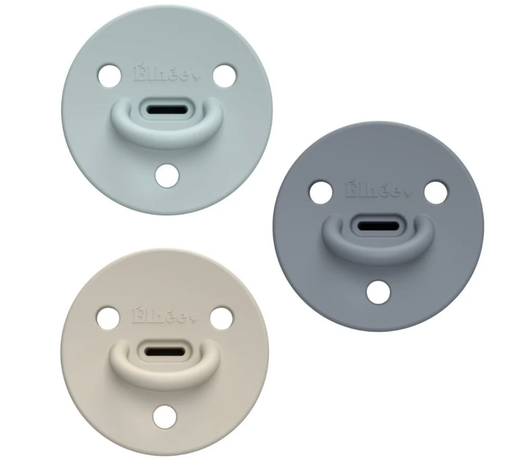 [3760399000568] Lot de 3 sucettes en silicone médical - Elhée - Choo Choo, 0-6 mois 