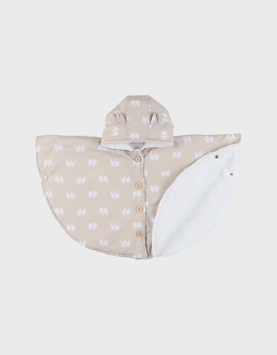 [5414220229182] Poncho de voyage - Noukie's - Imperméable doublure groloudoux, beige (18-36 mois)