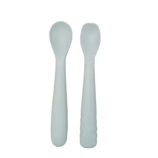 [1703735720005] Set de 2 Cuillères - Bo jungle - Silicone Gris 