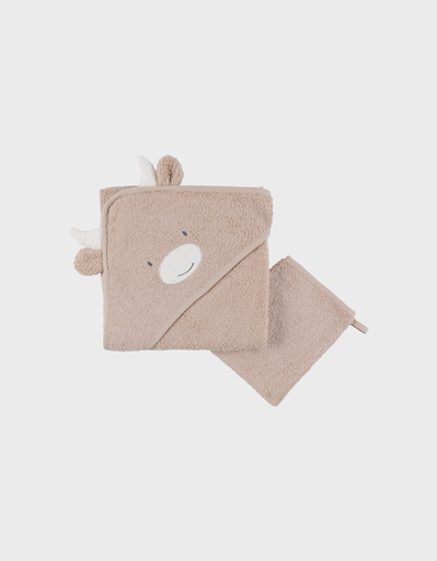 [5414220229397] Cape de bain - Noukie's - Fluffy, beige 75x75cm 