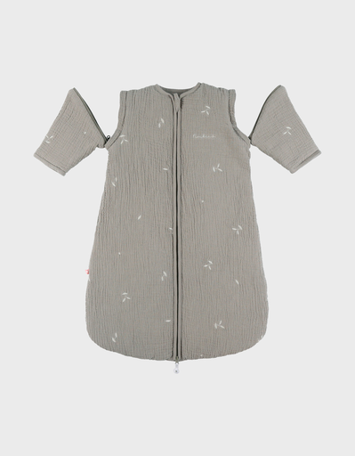 [5414220229540] Gigoteuse avec manches amovibles - Noukie's - Verte en gaze de coton bio.  1-6 mois  Tog 2-3,5 