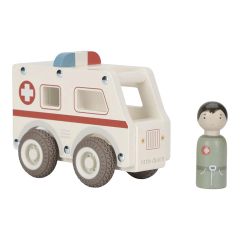 [8713291225275] Ambulance - Little dutch - En bois