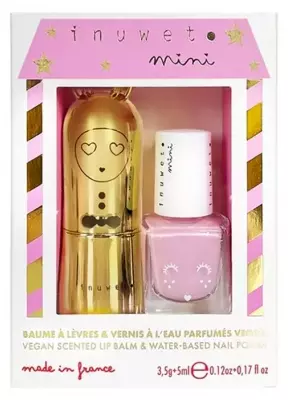 [3760217140766] Coffret  duo - Baume à lèvres et vernis à l'eau - Inuwet - Pastèque 