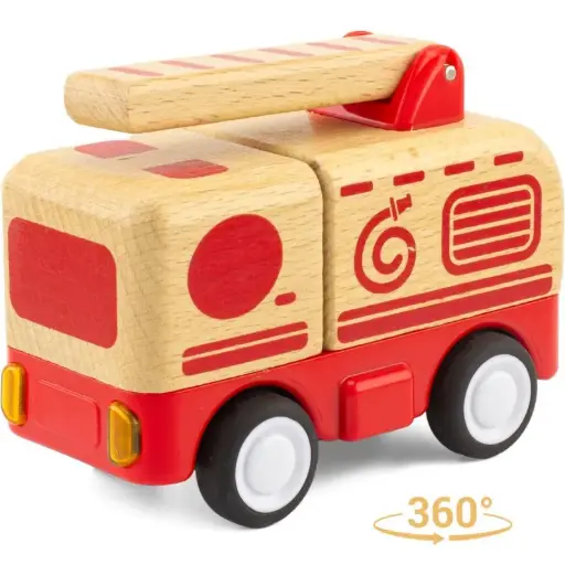 [3760111717033] Véhicule sonore et lumineux - RouTouDou - Mini camion pompier 