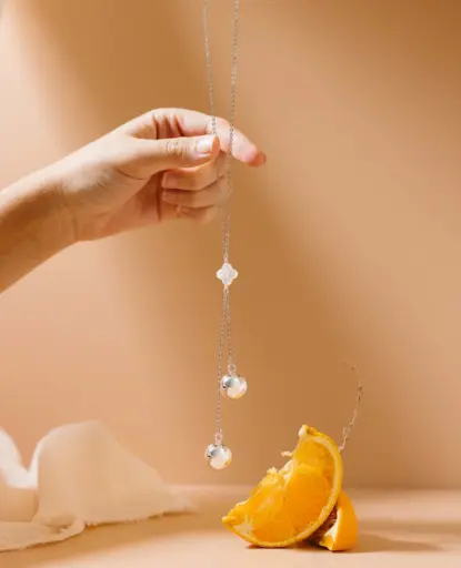 Bola jumeaux Olympe - Atelier Aismée - Argent nacre