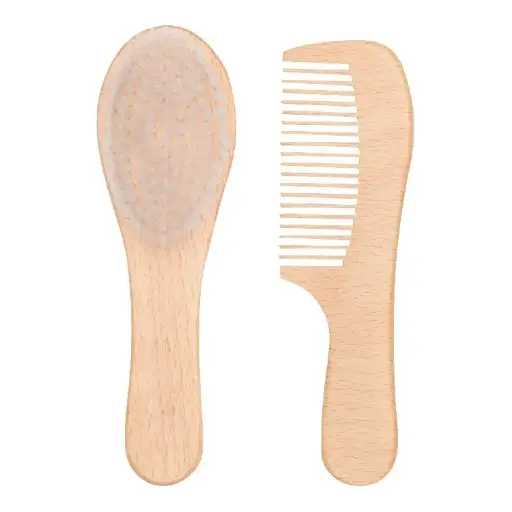 [8714929008024] Set de coiffure - Bebejou - Bois naturel