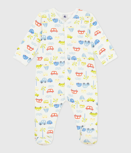 [3617102974343] Pyjama en coton - Petit Bateau - Voitures 6 mois (67cm) 